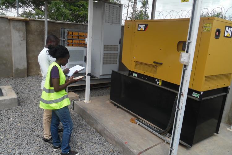 Generator emission level measurement at a Safaricom BTS site